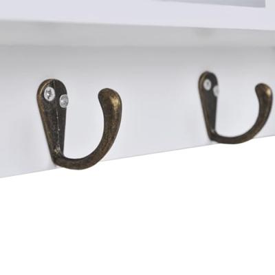 VidaXL Wandkastje voor sleutels en sieraden met deurtjes en haken
