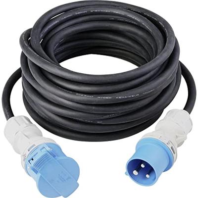 Sygonix SY-5244052 Stroom Verlengkabel 16 A Zwart 10 m H07RN-F 3G 2,5 mm² Weerbestendig, Geschikt voor buiten
