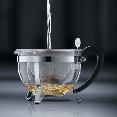 BODUM CHAMBORD Theepot met zeef 1L grijs BODUM CHAMBORD Theepot met zeef 1L grijs
