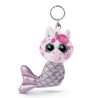 Nici sleutelhanger Glubschis junior 11 cm pluche zilver - thumbnail
