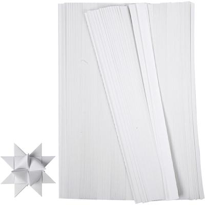 Creativ Company Vlechtstroken, l: 45 cm, b: 10 mm, d 4,5 cm, wit, 500 stroken/ 1 doos