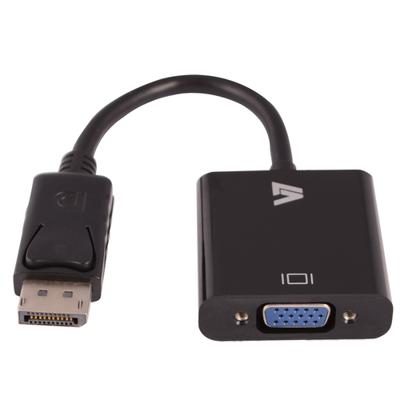 V7 CBLDPVGA-1E kabeladapter/verloopstukje 1x 20-pin DisplayPort 1x 15-pin VGA Zwart V7 CBLDPVGA-1E kabeladapter/verloopstukje 1x 20-pin DisplayPort 1x 15-pin VGA Zwart