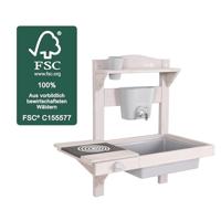 roba Houten speelgoed keuken om op te hangen (65x36x65, Grijs) - thumbnail