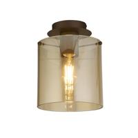 Searchlight Plafondlamp 1-lichtsSweden mocha bruin - 88911-1MO - thumbnail