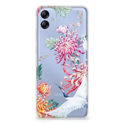 Samsung Galaxy A04e | TPU Hoesje | Bird Flowers