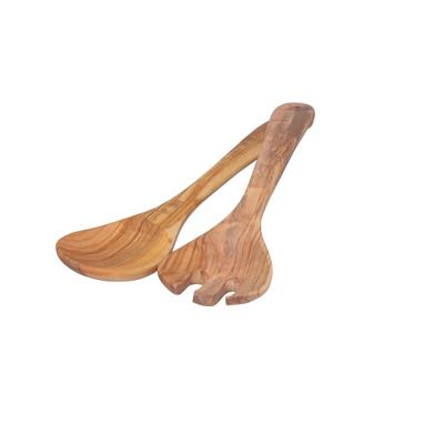 HOMIEZ - Keukenhulpen - Saladebestek Olijfhout 30cm HOMIEZ - Keukenhulpen - Saladebestek Olijfhout 30cm