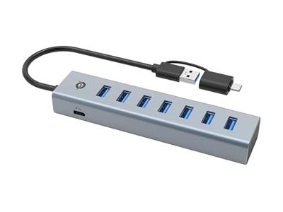 Conceptronic HUBBIES21G interface hub USB 3.2 Gen 1 (3.1 Gen 1) Type-A 5000 Mbit/s Grijs Conceptronic HUBBIES21G interface hub USB 3.2 Gen 1 (3.1 Gen 1) Type-A 5000 Mbit/s Grijs