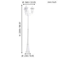 Eglo Klassieke buitenlantaarnNavedo 3-lichts wit - 93454 - thumbnail