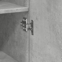 Hoge kast 45x42,5x185 cm bewerkt hout betongrijs - thumbnail