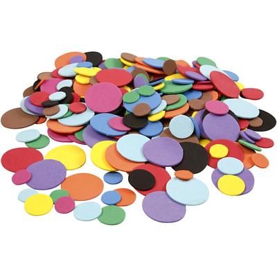 Creativ Company Eva foam cirkels, d 12+20+32 mm, diverse kleuren, 2120 div/ 1 doos