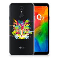 LG Q7 Telefoonhoesje met Naam Cat Color - thumbnail