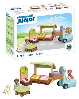 Playmobil® Junior 71691 biologische marktkraam & heftruck - thumbnail