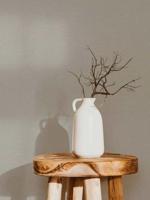 Marburg Travertino Behang met houten Hongaarse punt motief - 33377 - thumbnail