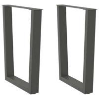 Eettafelpoten 2 st V-vormig 60x(72-73,3) cm staal antraciet - thumbnail