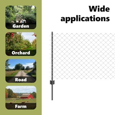 VidaXL Hek met paal grijs 0,8 x 10 m staal en pvc