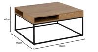 Bendt Salontafel 'Nightingale' EIken, 80 x 80cm, kleur Naturel - thumbnail