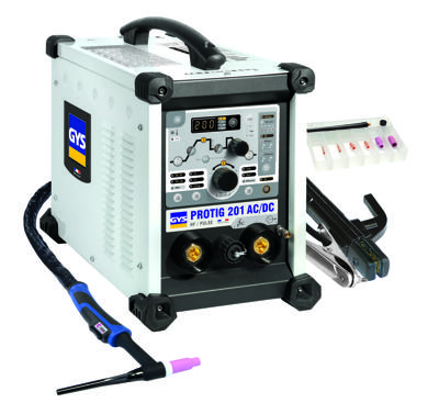 GYS PROTIG 201 AC/DC HF FV WIG-lasapparaat 10 - 160 A Met brander