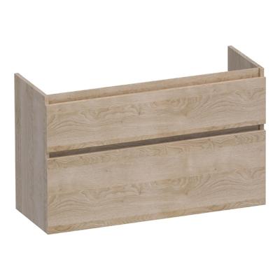 Brauer Delight - Onderkast Ondiep - 100 cm - met 2 Softclose Lades Greeploos en 1 Sifon Uitsparing - Sunlit