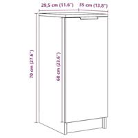 Schoenenkast 30x35x70 cm bewerkt hout oud houtkleurig - thumbnail