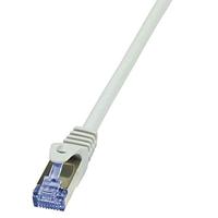 LogiLink CQ3072S RJ45 Netwerkkabel, patchkabel CAT 6A S/FTP 5.00 m Grijs Vlambestendig, Snagless 1 stuk(s) - thumbnail