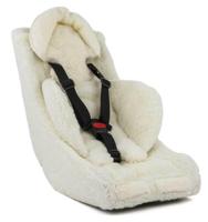 Melia 3-punts babyschaal schaap plus 0-9 maand wit - thumbnail