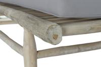 Solstol DKD Home Decor Natuurlijk Teakboom Polyester Lichtgrijs (209 x 86 x 35 cm) - thumbnail