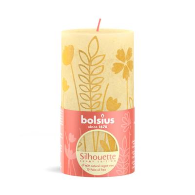 Bolsius Stompkaars Silhouette Botergeel Met Print 13x6,8 cm