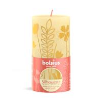 Bolsius Stompkaars Silhouette Botergeel Met Print 13x6,8 cm - thumbnail