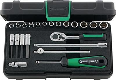 Stahlwille Dopsleutelset | 22-delig 1/4 inch | sleutelwijdtes 3,5-13 mm | aantal tanden 22 6-Kant | 1 stuk - 96011113 96011113 Stahlwille Dopsleutelset | 22-delig 1/4 inch | sleutelwijdtes 3,5-13 mm | aantal tanden 22 6-Kant | 1 stuk - 96011113 96011113