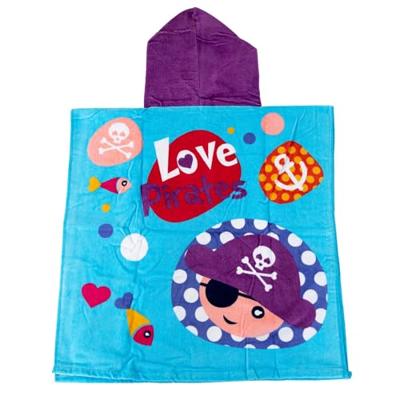 Kids Licensing Handdoek poncho piraatjes, 60x120cm
