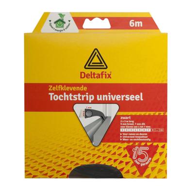Tochtstrip univ. tp zw 6mx9mmx7mm Deltafix - Deltafix