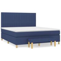 Boxspring met matras stof blauw 180x200 cm - thumbnail