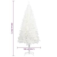 Kunstkerstboom met levensechte naalden 240 cm wit - thumbnail