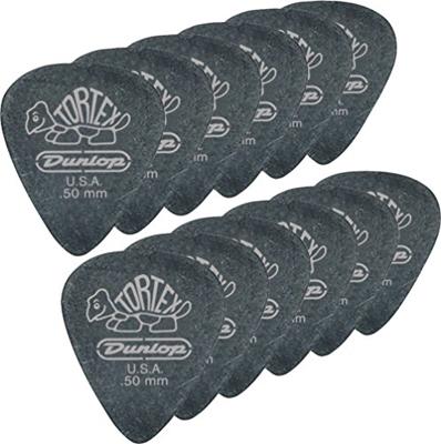 Dunlop Tortex Pitch Black Standard 0.50mm 12-pack plectrums