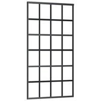 VidaXL Schuifdeur 102x205 cm esg-glas en aluminium zwart - thumbnail