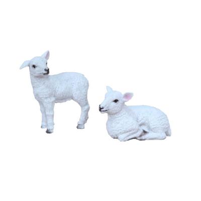 Gerkimex Beeldje schaap polystone staand/liggend