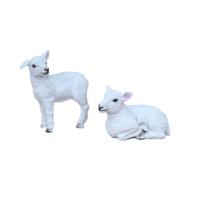 Gerkimex Beeldje schaap polystone staand/liggend - thumbnail