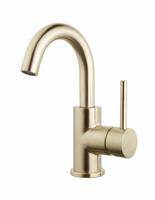 Wiesbaden Opbouw Wastafelkraan Caral met Draaibare Uitloop Geborsteld Messing Goud PVD Coating - thumbnail