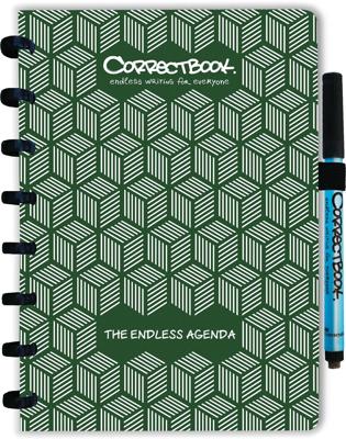 Correctbook Endless Agenda A5, uitwisbaar / herbruikbaar, Forest Green (donkergroen) Correctbook Endless Agenda A5, uitwisbaar / herbruikbaar, Forest Green (donkergroen)