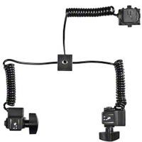 Walimex 2-voudige spiraalflitskabel voor Panasonic camera's - thumbnail