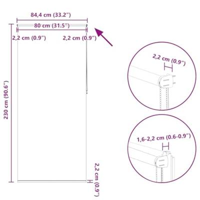 VidaXL Rolgordijn verduisterend 80 x 230 cm crême