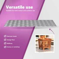 VidaXL Trap tread rechthoekig 2 pcs zilver 100 x 50 cm aluminium - thumbnail