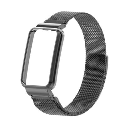 Milanese loop bandje met case - Zwart - Xiaomi Smart Band 7 Pro Milanese loop bandje met case - Zwart - Xiaomi Smart Band 7 Pro