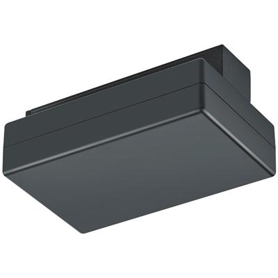 Spanningsrail Voedingsconnector 2-Fase Mat Zwart met Fasewisselaar