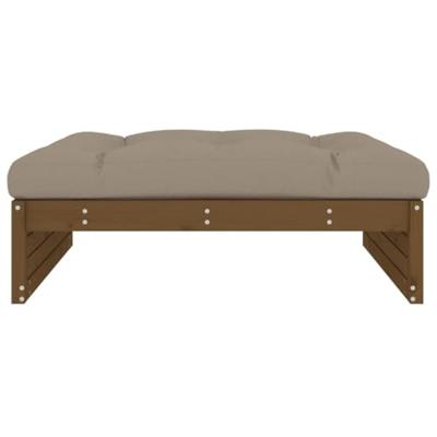 Tuinvoetenbank 120x80 cm massief grenenhout honingbruin