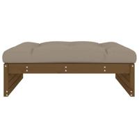 Tuinvoetenbank 120x80 cm massief grenenhout honingbruin - thumbnail
