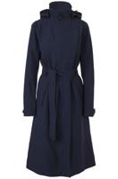 AGU Trench Coat Long Regenjas Urban Outdoor Dames - Deep marine - L - Waterdicht - thumbnail