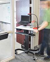 Ergotron TeachWell Mobile Digitale Workspace (MDW) Mobiel zit/sta PC-werkstation 1-voudig 17,8 cm (7) - 81,3 cm (32) Grafietgrijs (RAL 7024) Vast - thumbnail