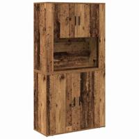 Hoge kast Oudhout 80 x 33 x 150 cm Bewerkt hout - thumbnail