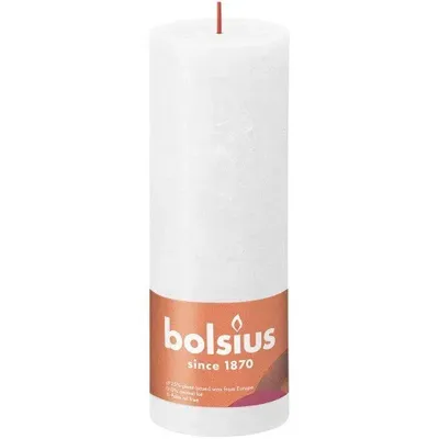 Stompkaars Cloudy White 190/68 rustiek Bolsius - Bolsius - thumbnail